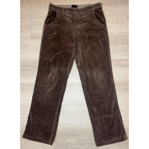 OOBE Brand Corduroy Pants Men’s 33x32 Brown Straight Leg Cords Y2k Stretch - Picture 1 of 7